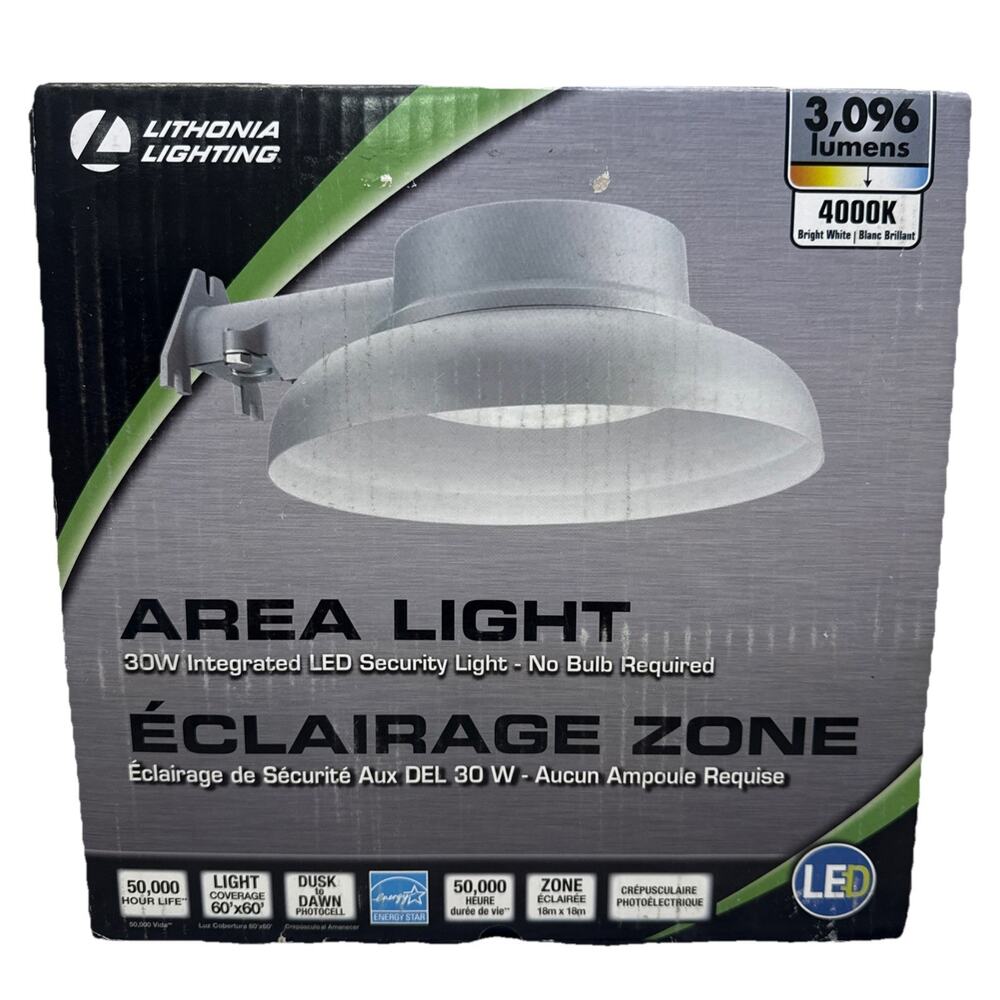 LITHONIA AREA LIGHT TDD LED P1 40K 120 PE DNA 30W Integrated LED Security L18